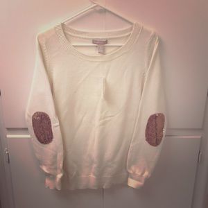 Banana Republic cream sweater with sequins